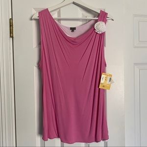 Caia pop flower layered tank NWT!